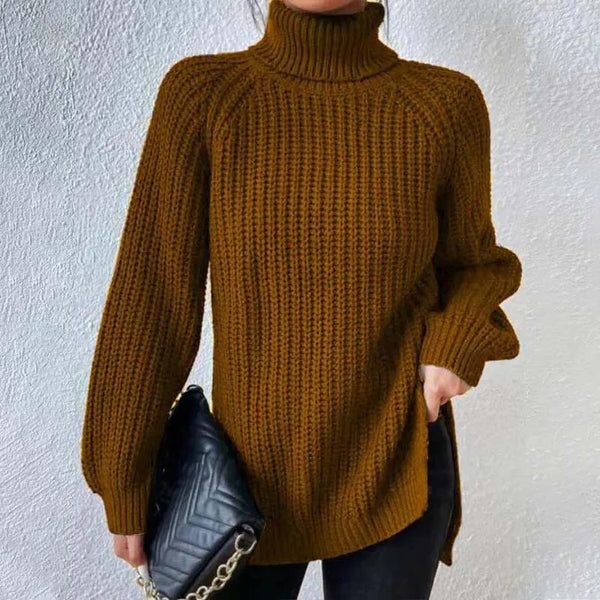 Chunky Rib Roll Neck Jumper
