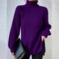 Chunky Rib Roll Neck Jumper