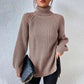 Chunky Rib Roll Neck Jumper