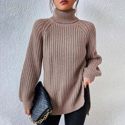 Chunky Rib Roll Neck Jumper