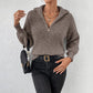 Chunky Rib Half-Zip Jumper