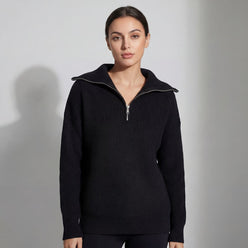 Chunky Rib Wide Collar Jumper