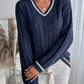 Varsity Stripe Cable Jumper