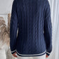 Varsity Stripe Cable Jumper