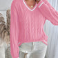 Varsity Stripe Cable Jumper