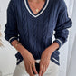 Varsity Stripe Cable Jumper