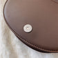 Crescent Bag Faux Leather with Zip and Removable Strap