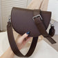 Crescent Bag Faux Leather with Zip and Removable Strap