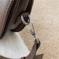Crescent Bag Faux Leather with Zip and Removable Strap