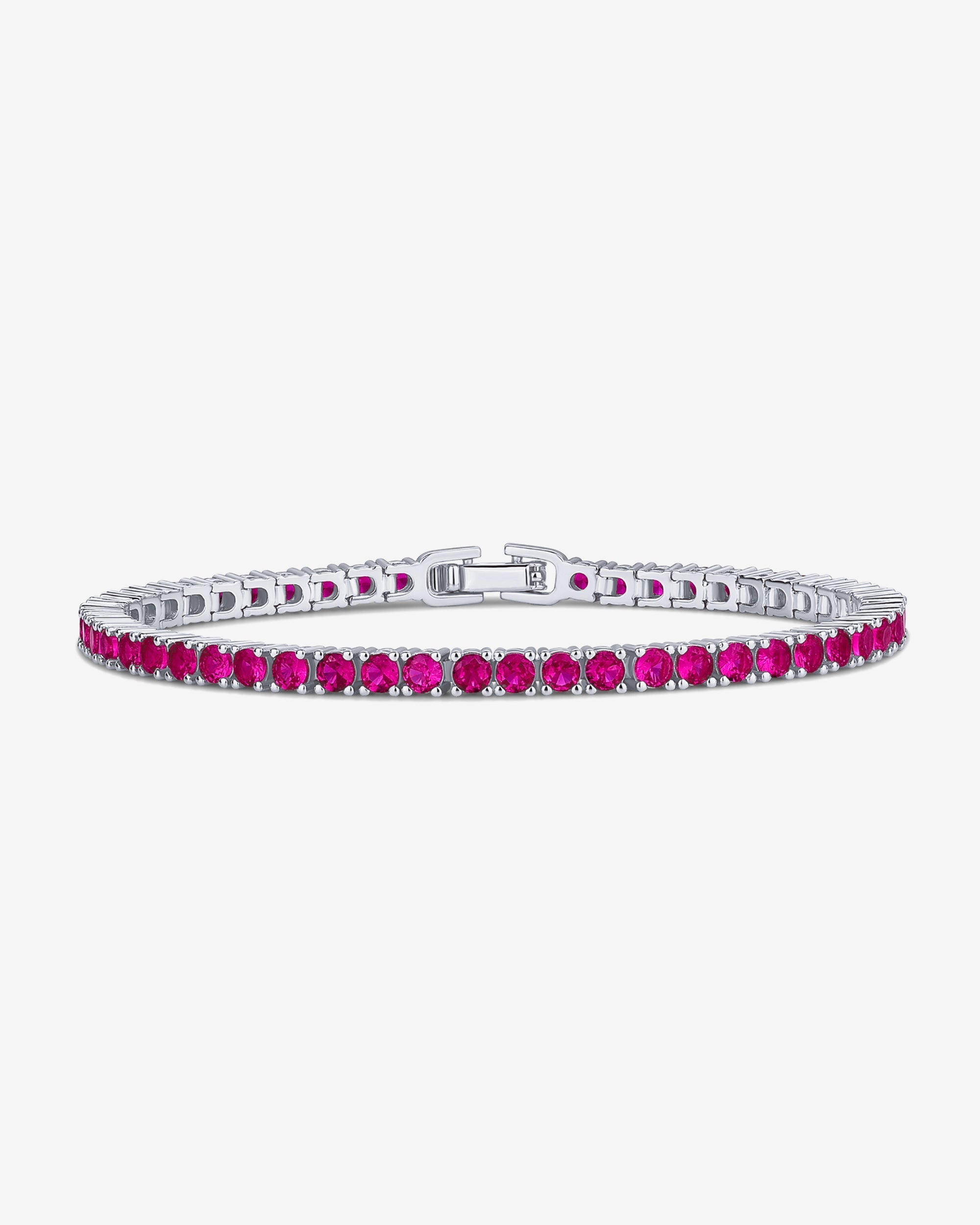 Jewlari Bracelet Naviiz White Gold 6.5 Inches White Gold / 6.5 Inches / Ruby