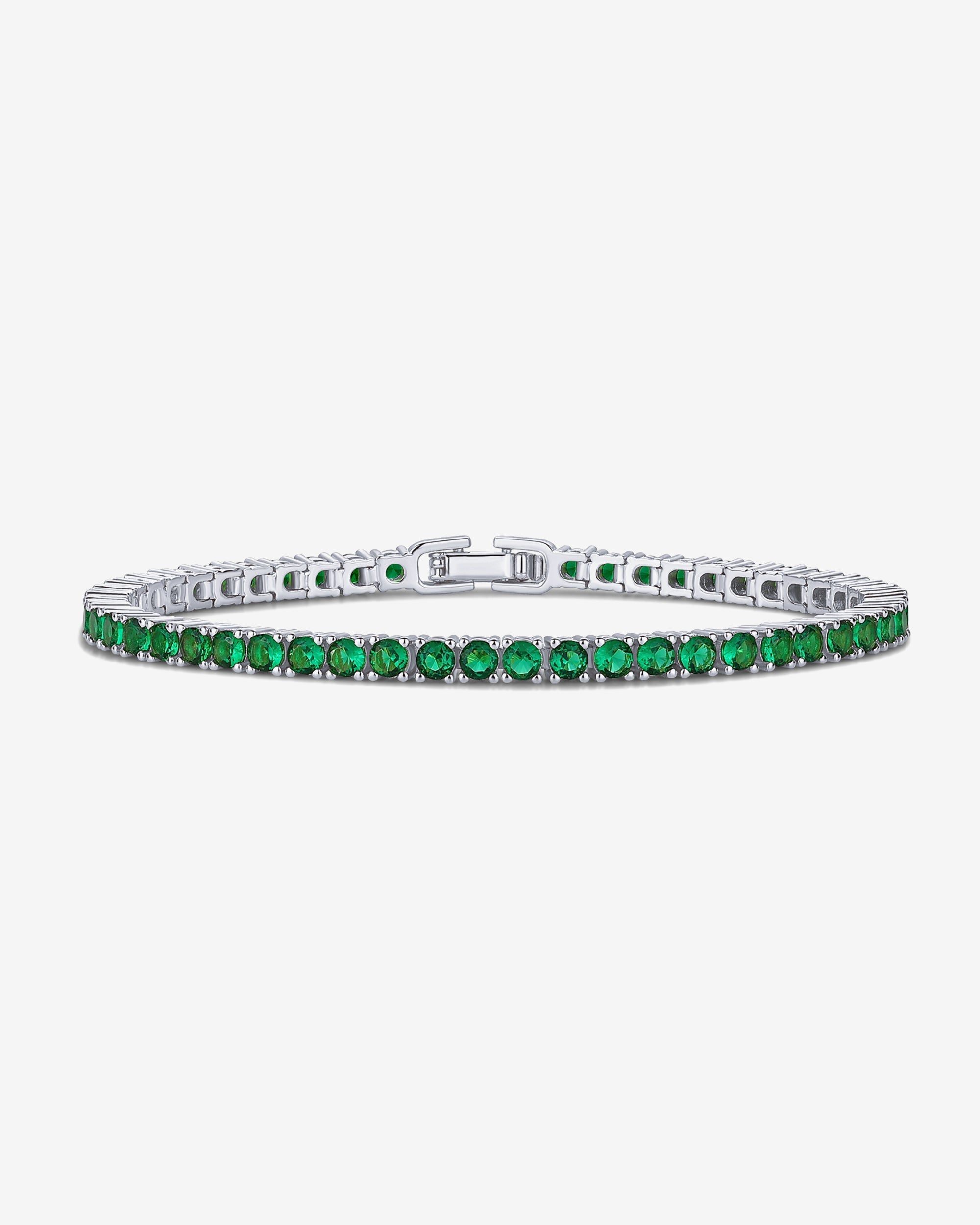 Jewlari Bracelet Naviiz White Gold 6.5 Inches White Gold / 6.5 Inches / Emerald