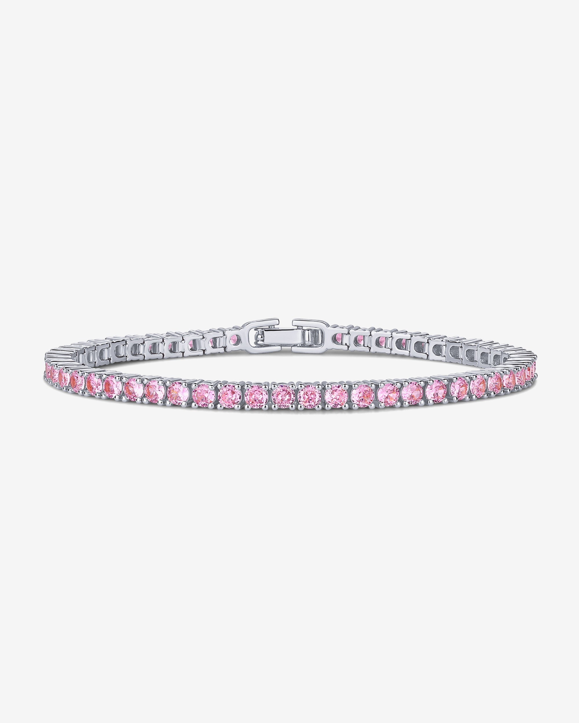 Jewlari Bracelet Naviiz White Gold 6.5 Inches White Gold / 6.5 Inches / Pink
