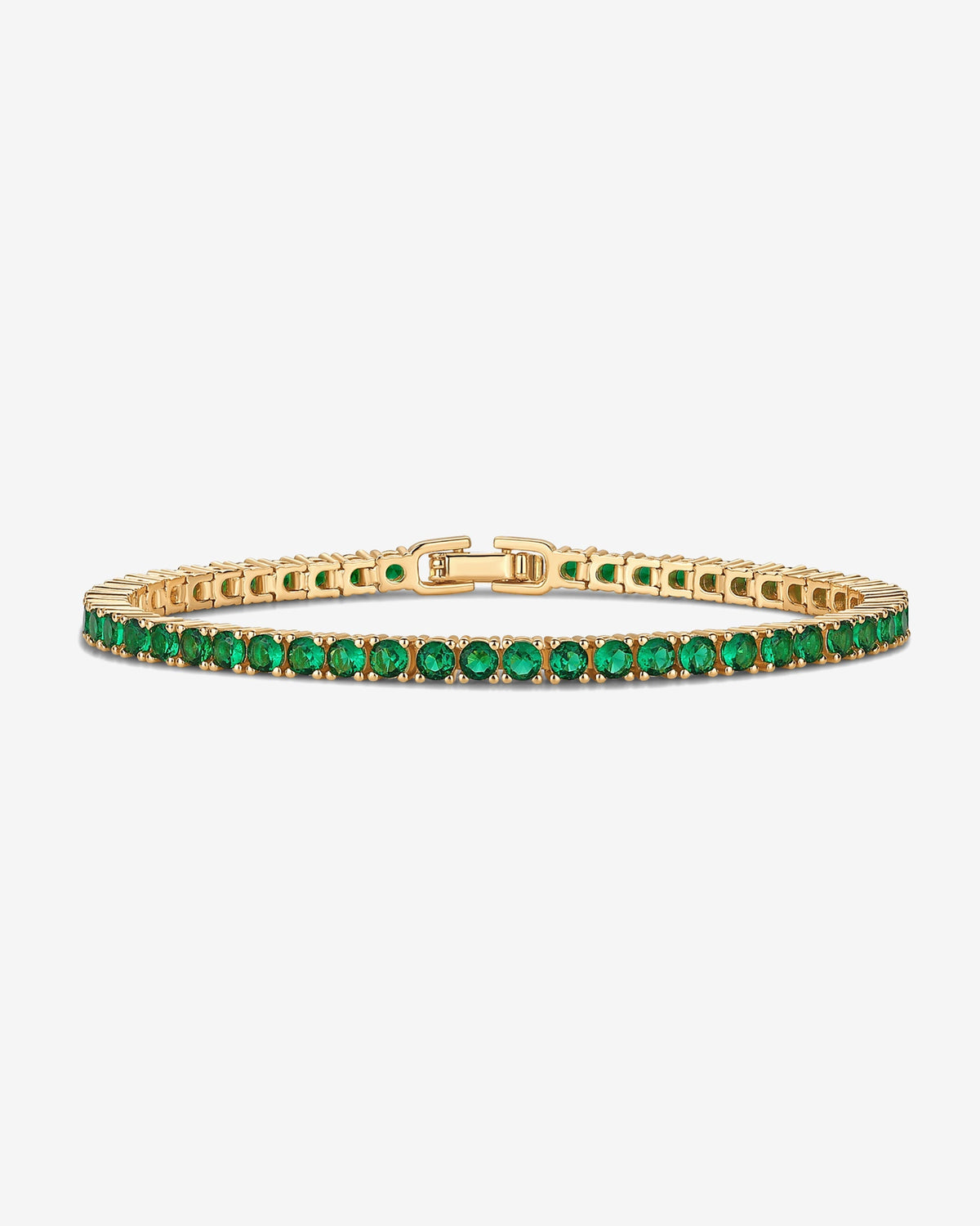 Jewlari Bracelet Naviiz Yellow Gold 6.5 Inches Yellow Gold / 6.5 Inches / Emerald