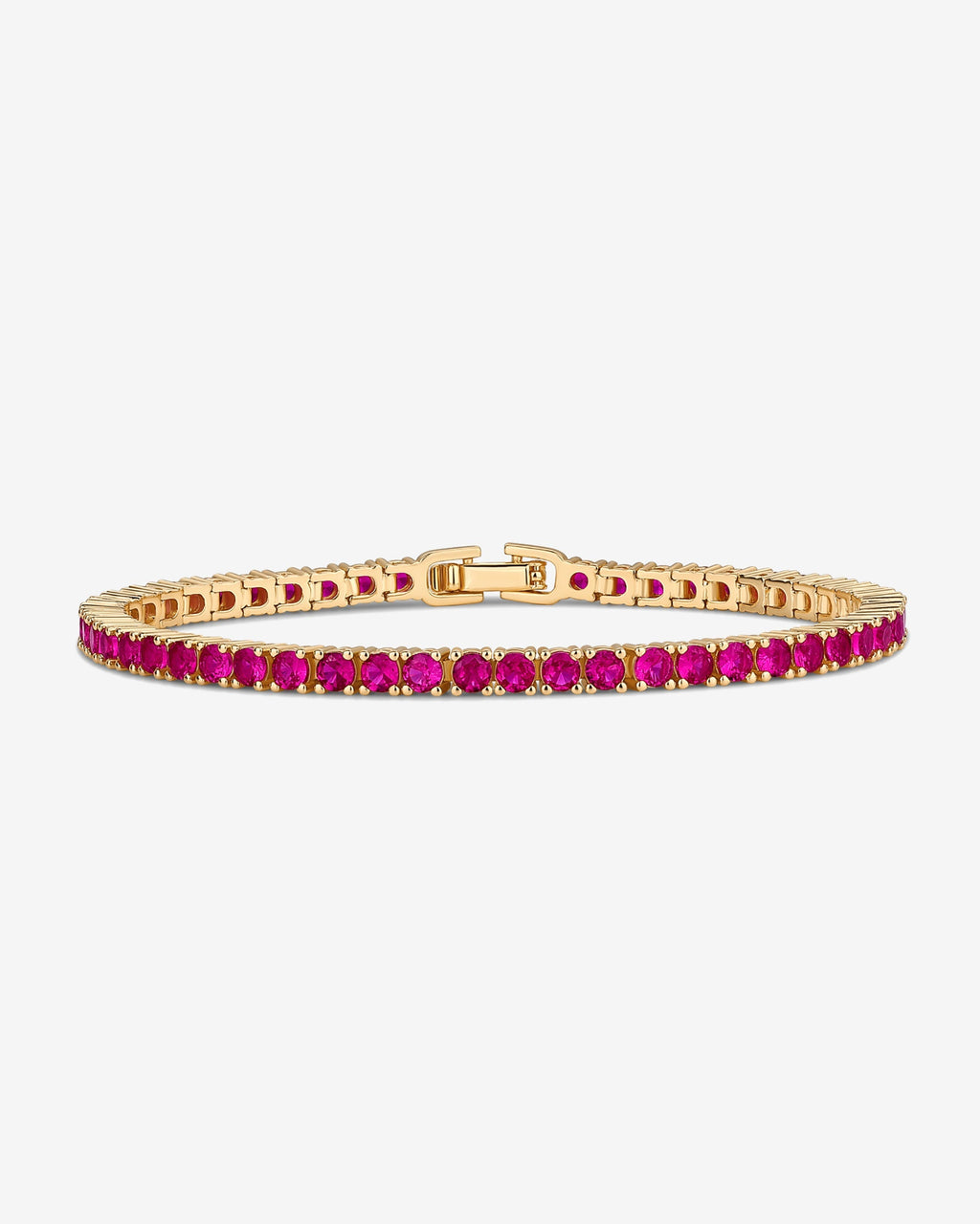 Jewlari Bracelet Naviiz Yellow Gold 6.5 Inches Yellow Gold / 6.5 Inches / Ruby