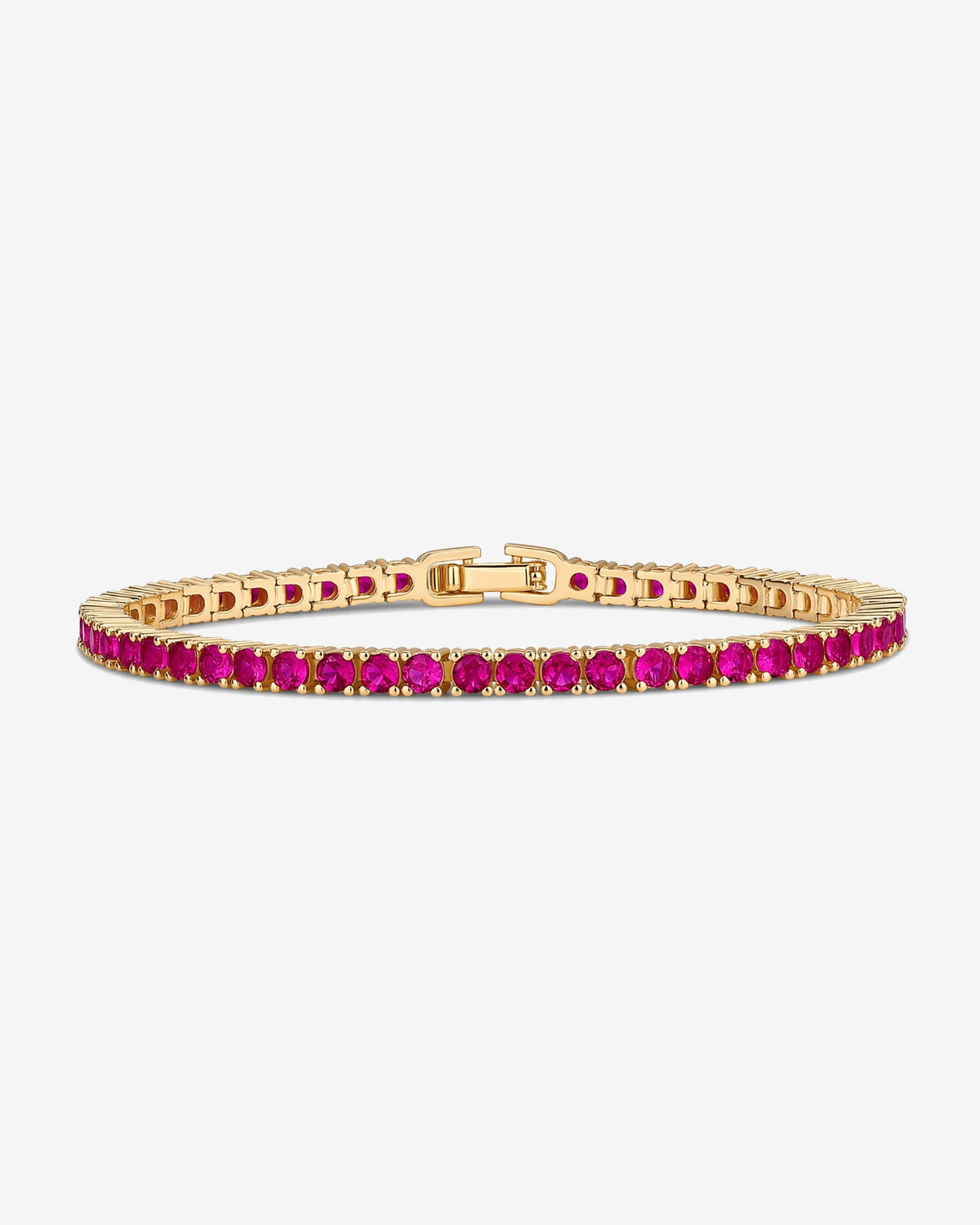 Jewlari Bracelet Naviiz Yellow Gold 6.5 Inches Yellow Gold / 6.5 Inches / Ruby