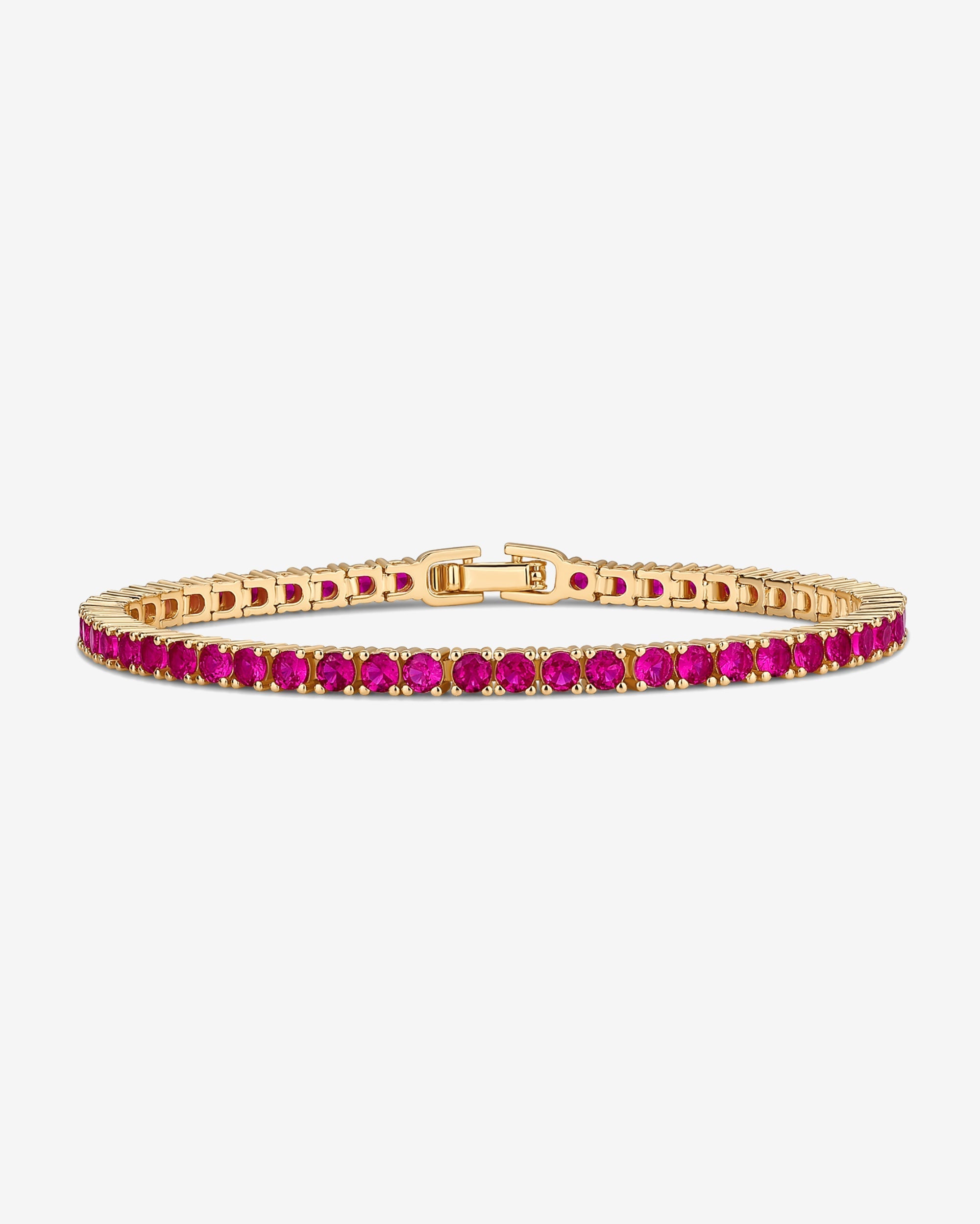 Jewlari Bracelet Naviiz Yellow Gold 6.5 Inches Yellow Gold / 6.5 Inches / Ruby