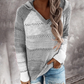 Colour Block Hooded Knit Jumper