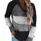Colour Block Hooded Knit Jumper