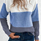 Three-Tone Boat Neck Jumper