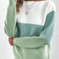 Three-Tone Boat Neck Jumper