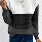 Three-Tone Boat Neck Jumper