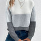 Three-Tone Boat Neck Jumper