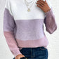 Three-Tone Boat Neck Jumper