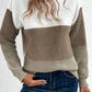 Three-Tone Boat Neck Jumper