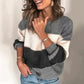 Contrast Stitch Colour Block Jumper
