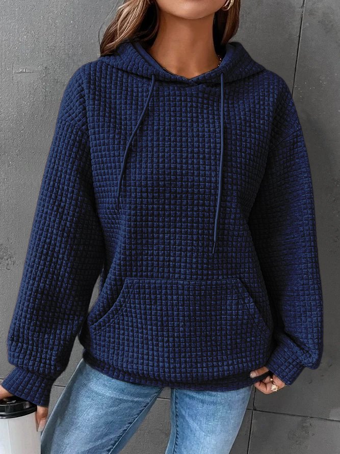 Waffle Knit Oversized Hoodie