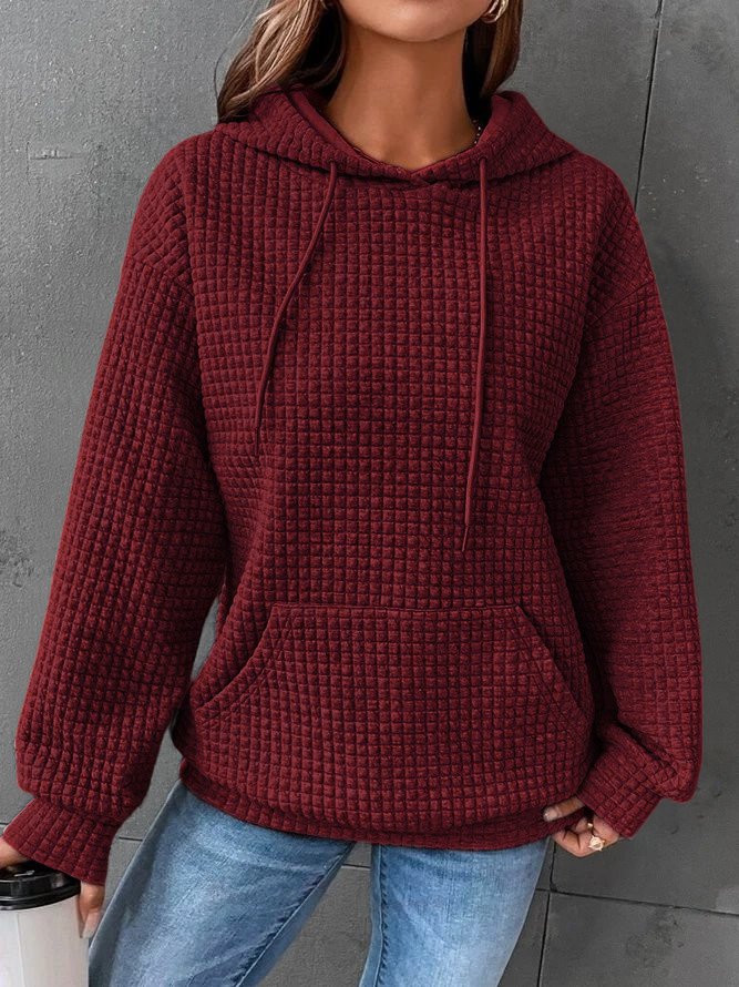 Waffle Knit Oversized Hoodie