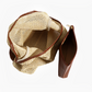 Hobo Bag Straw Faux Leather with Removable Zip Pouch