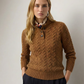 Cable Knit Button Neck Jumper