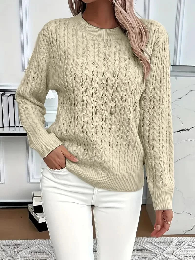 Twisted Cable Crewneck Jumper