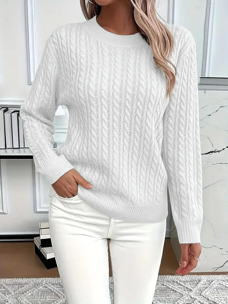Twisted Cable Crewneck Jumper
