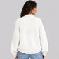Honeycomb Cable Mock Neck Jumper