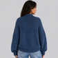 Honeycomb Cable Mock Neck Jumper