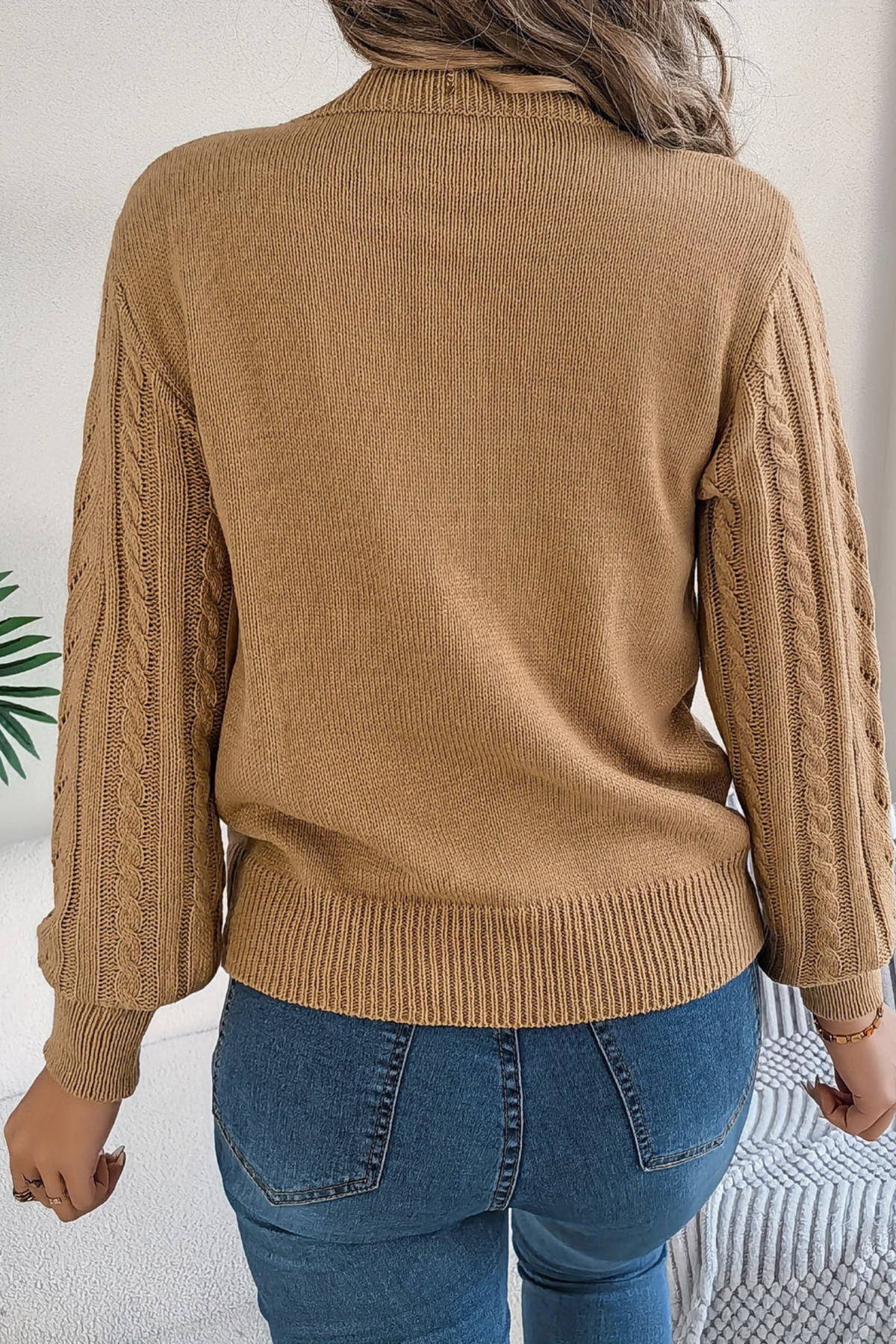 Chevron Cable Crewneck Jumper