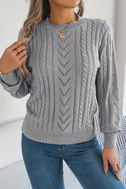 Chevron Cable Crewneck Jumper