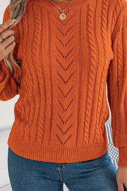 Chevron Cable Crewneck Jumper