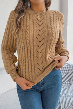 Chevron Cable Crewneck Jumper
