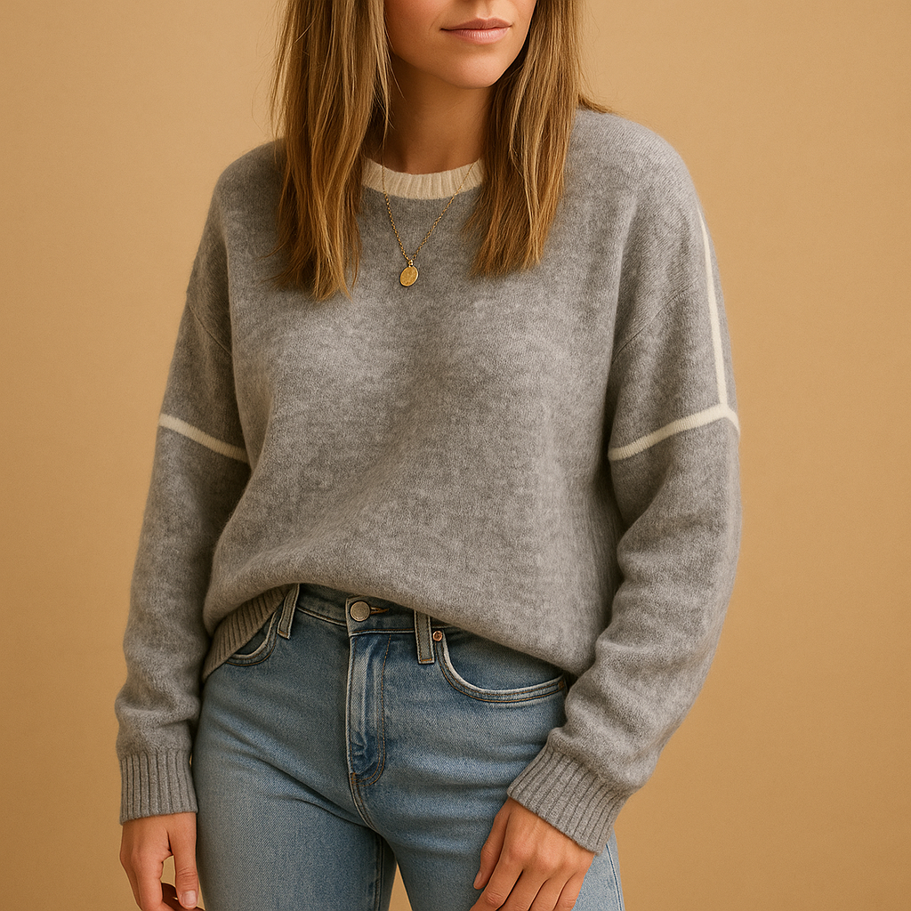 Shoulder Stripe Crewneck Jumper