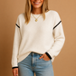 Shoulder Stripe Crewneck Jumper