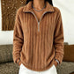 Ribbed Fleece Half-Zip