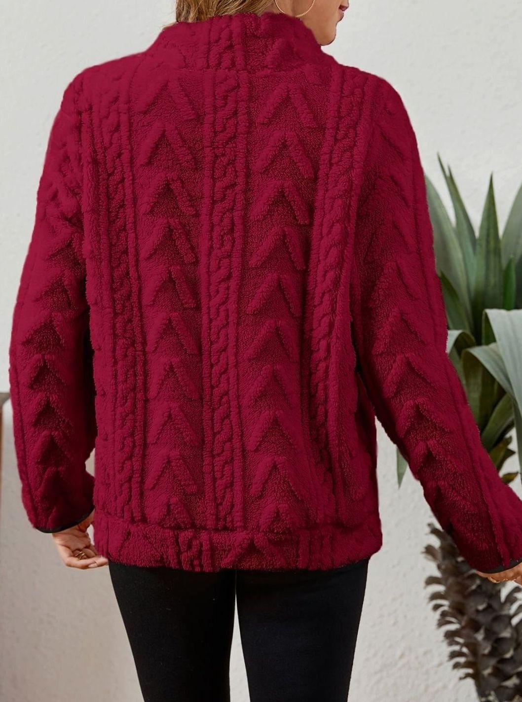 Textured Fleece Half-Zip