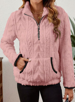 Textured Fleece Half-Zip