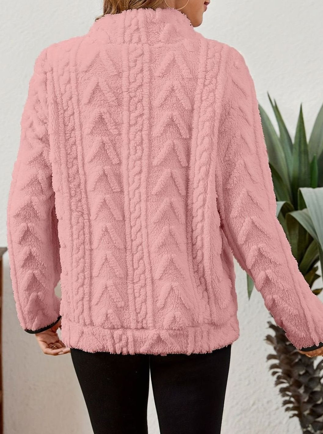 Textured Fleece Half-Zip