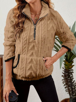 Textured Fleece Half-Zip
