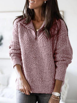 Stand Collar Half-Zip Jumper