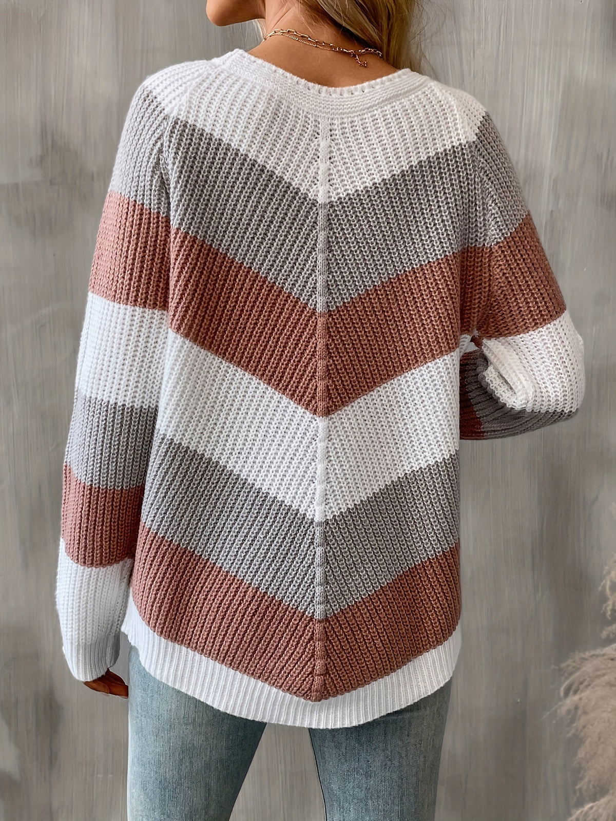 Chevron Colour Block Jumper